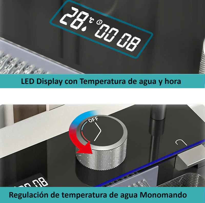 Fregador De Cocina Multifunción Nano Black Piano Switch 750X460x220mm Negro Plomo Fregadores Tinas De Cocina IBK-01 - Image 4