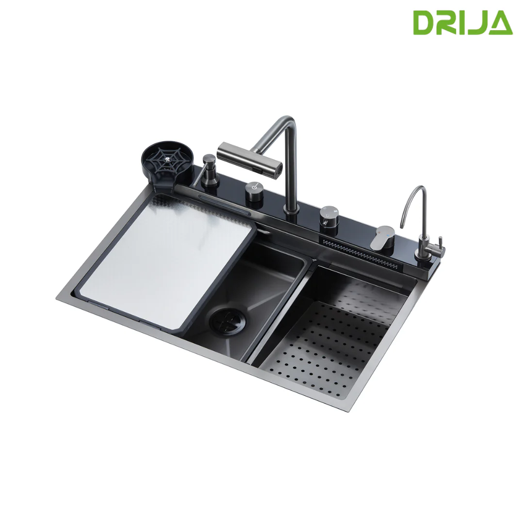 Fregador Multifuncional de Acero Inoxidable 304 Satinado Amalfi 76 Drija