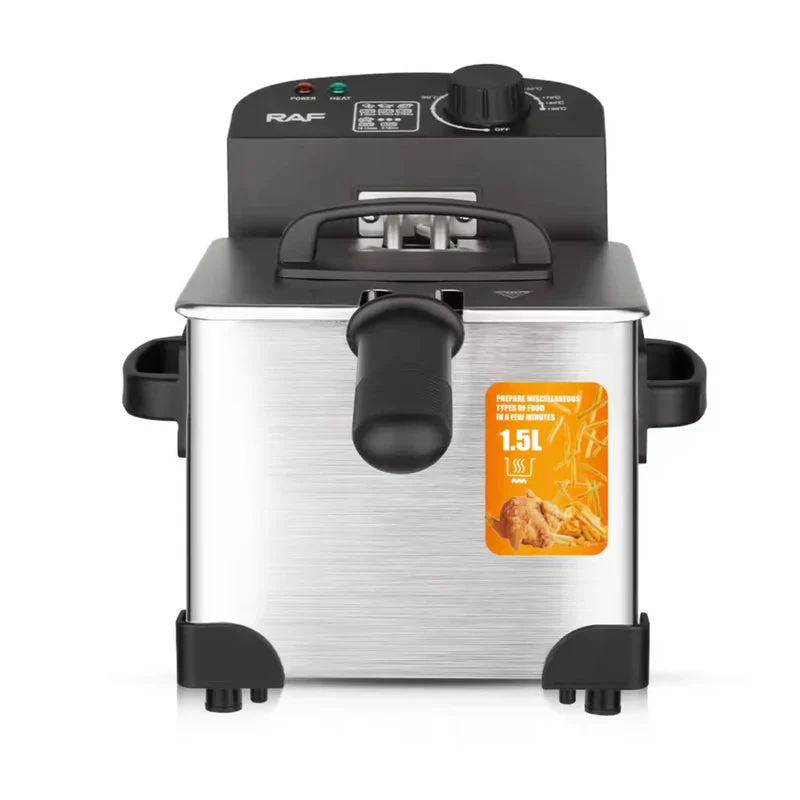 Freidora De Aceite 1.5L 1000W Inoxidable Con Control De Temperatura. Canasta Removible. Deep Fryer R.95229-110 - Image 2