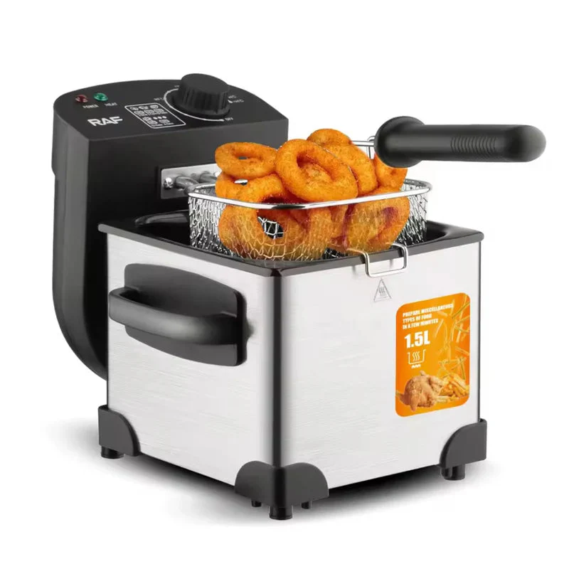 Freidora De Aceite 1.5L 1000W Inoxidable Con Control De Temperatura. Canasta Removible. Deep Fryer R.95229-110 - Image 3