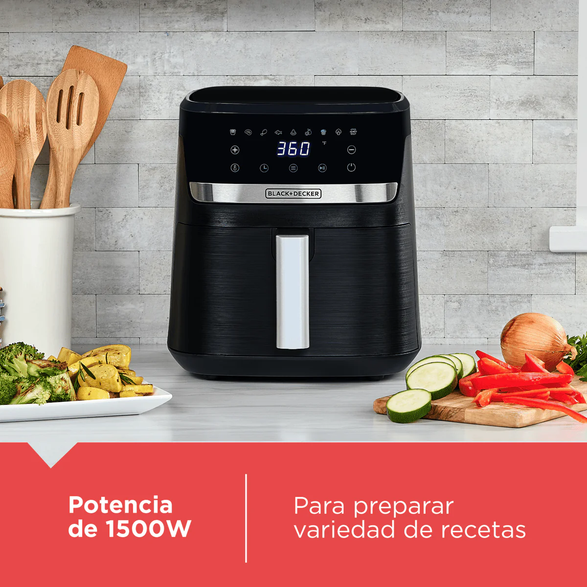 Freidora de Aire 4.4L Purifry Black and Decker AFBD42-1BDLA - Image 3