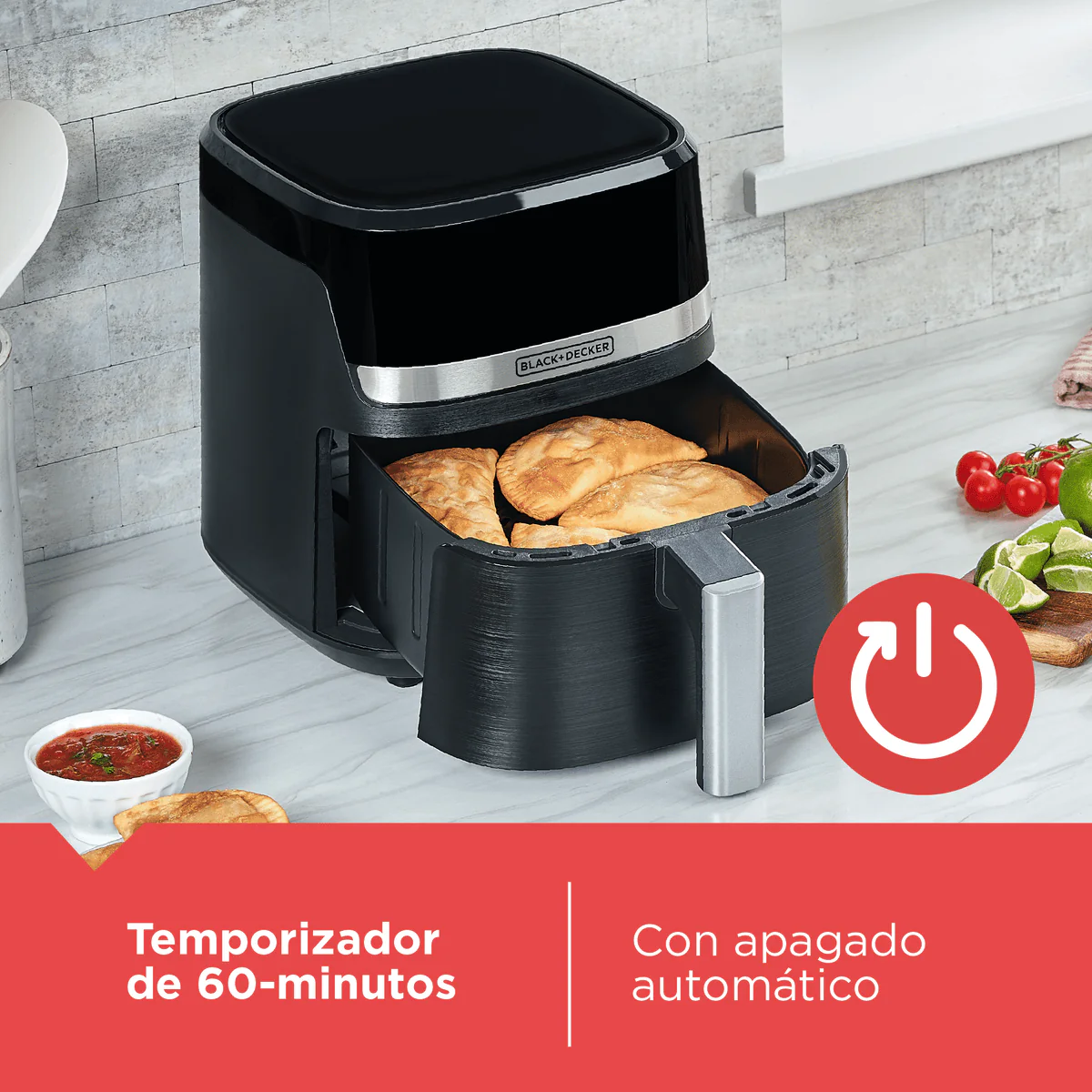 Freidora de Aire 4.4L Purifry Black and Decker AFBD42-1BDLA - Image 5