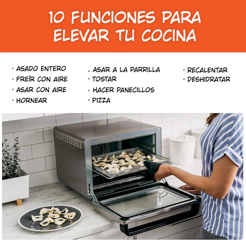 Freidora De Aire Y Horno Tostador 10 En 1 XL Ninja Foodi DT201. - Image 3