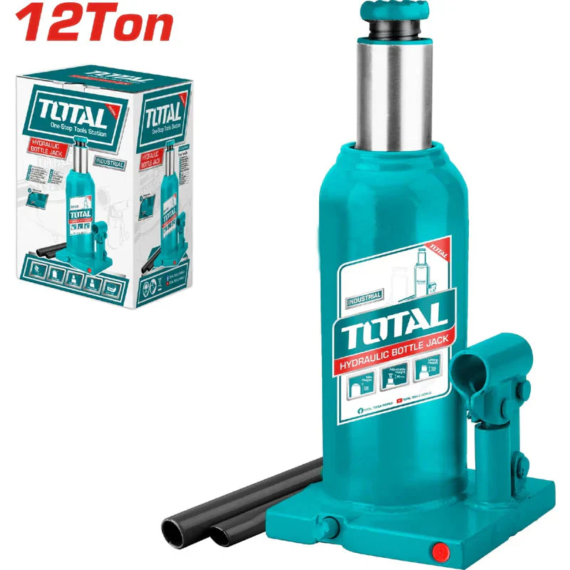Gato Hidráulico De Botella 12Ton. Con Válvula De Seguridad. Total THT109122