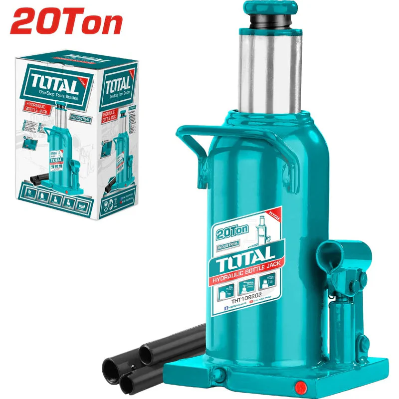 Gato Hidráulico De Botella 20Ton. Con Válvula De Seguridad. Total THT109202