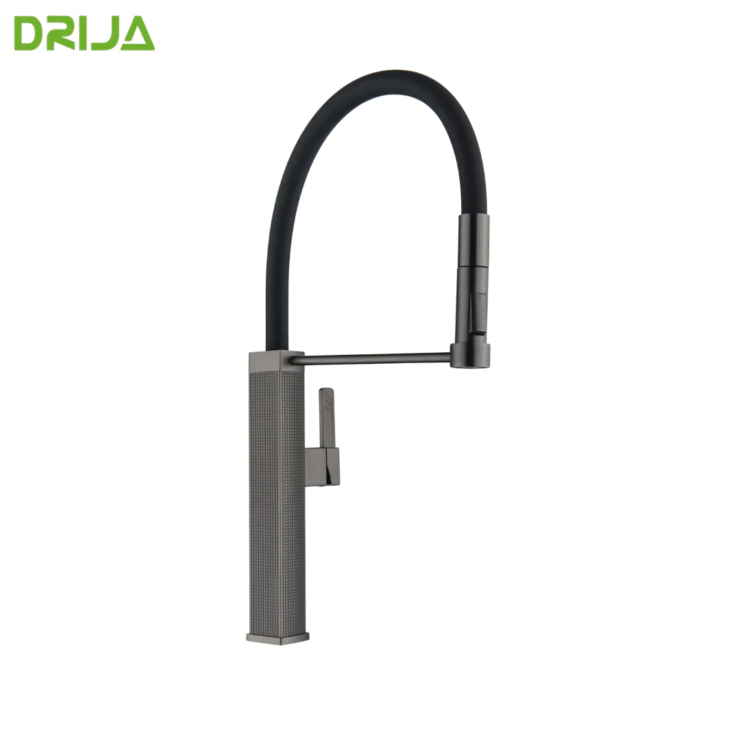 Grifo Extraíble 60cm con 2 Funciones Negro Diseño de Lujo Drija Pisa Black