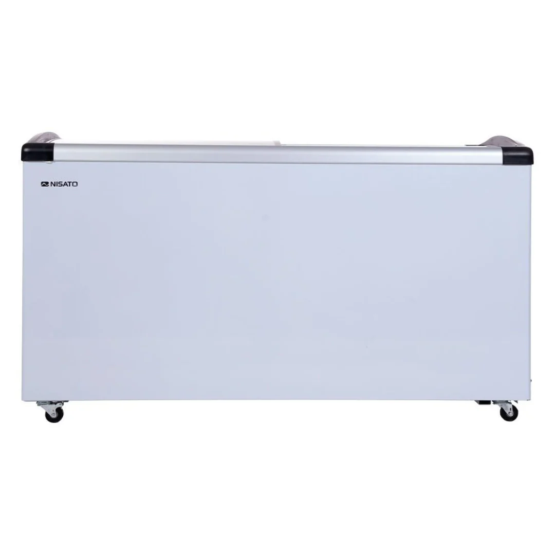 Heladera con Puertas de Vidrio Curvo 14P3/390L 6 Canastas NCHC-390GX Nisato Helado. - Image 2