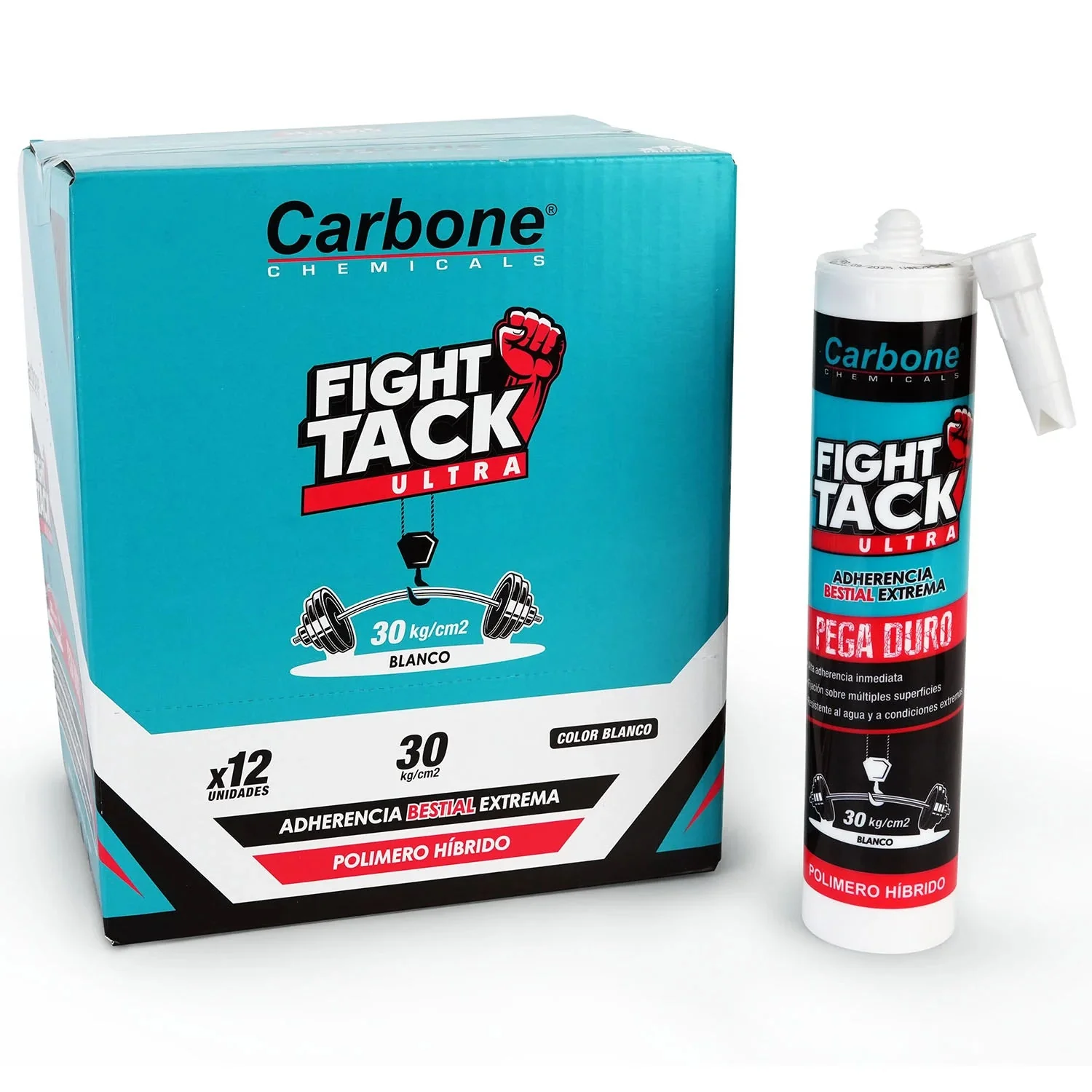 High Tack CARBONE FIGHT ULTRA Agarre Inicial INMEDIATO 30Kgxcm2 Viscosidad Adherencia Y Resistencia Alta BLANCO 290Ml H-0760-FIGHT-ULTRA - Image 2