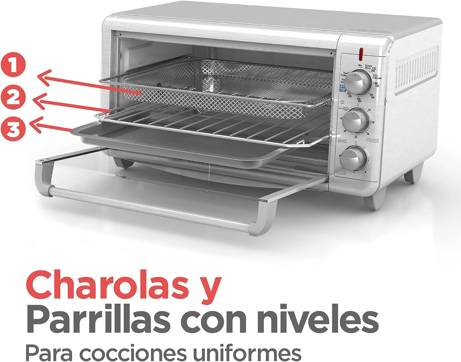 Horno con Freidora de Aire Extra Amplio Black and Decker TO3265XSSLA - Image 4