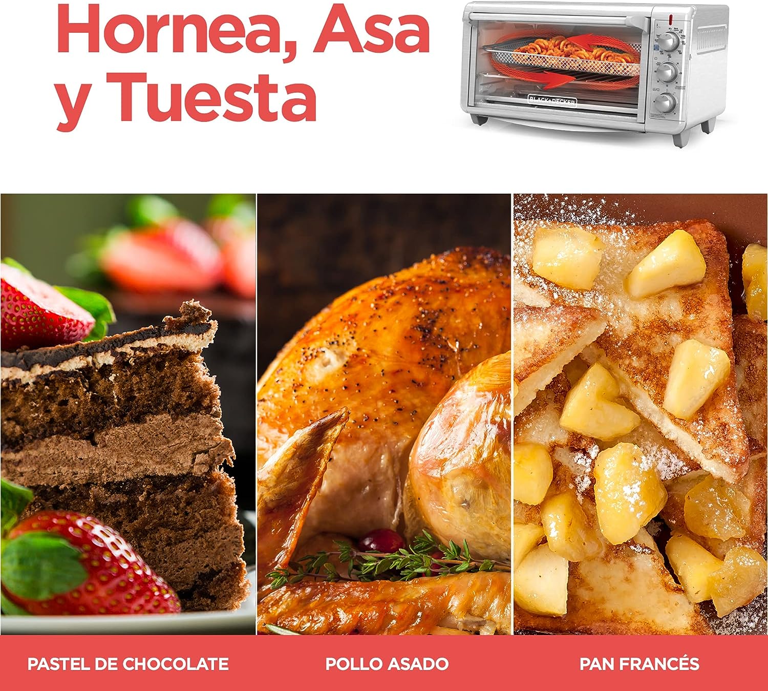 Horno con Freidora de Aire Extra Amplio Black and Decker TO3265XSSLA - Image 7