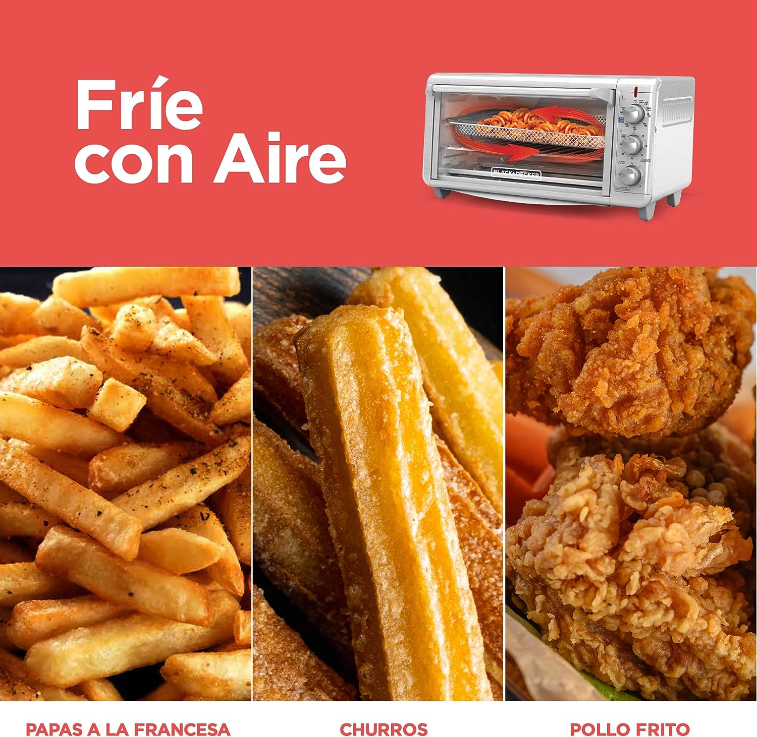 Horno con Freidora de Aire Extra Amplio Black and Decker TO3265XSSLA - Image 8
