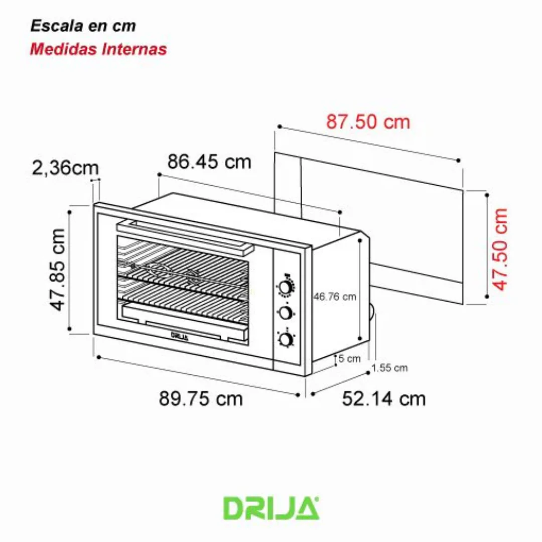 Horno Empotrable America 90 Gas Drija - Image 4