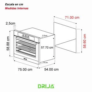 Horno Empotrable Eléctrico Pacific 76 Air-A Drija - Image 5