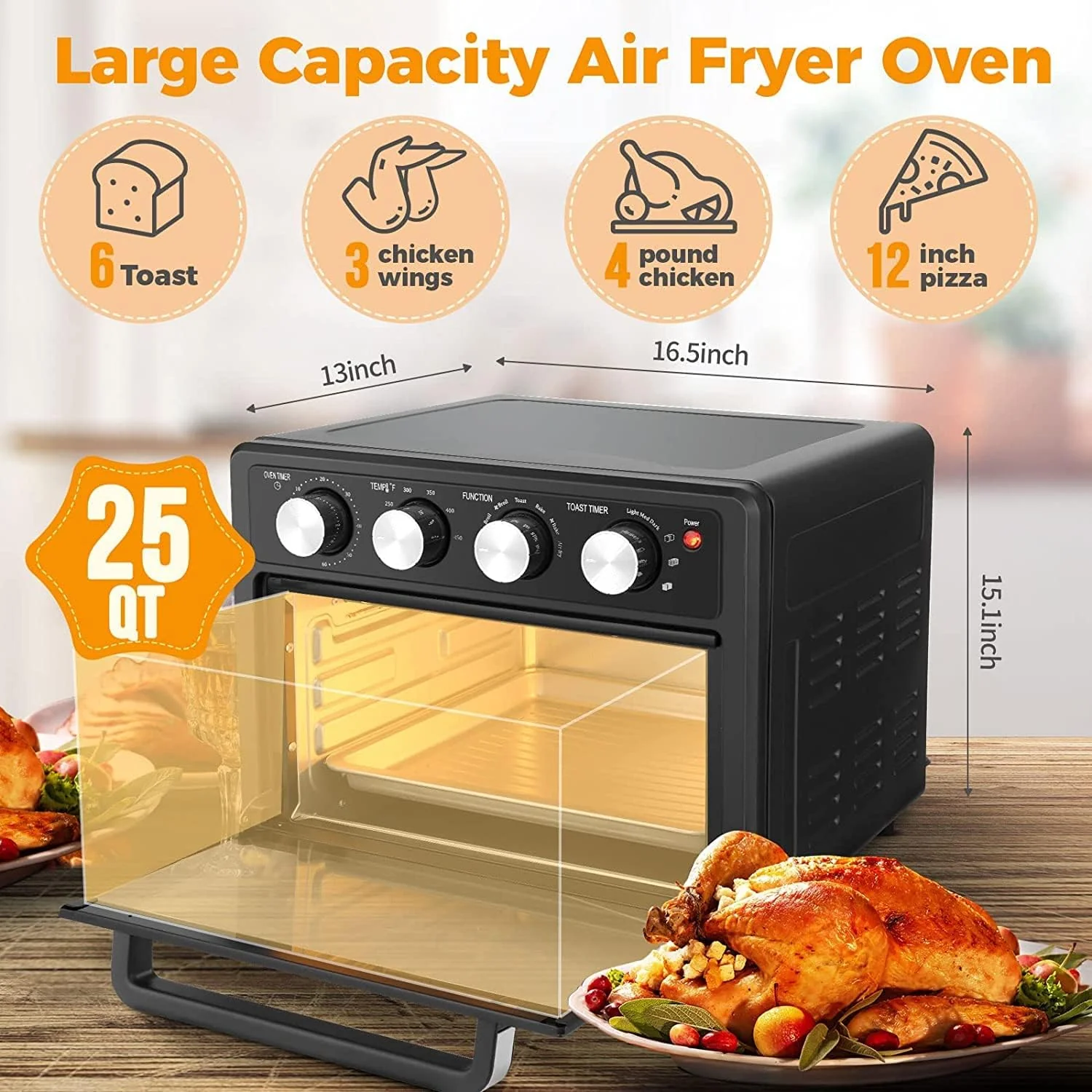 Horno Freidora de Aire Multifuncional 22 Litros Lotus LT-9846 - Image 2