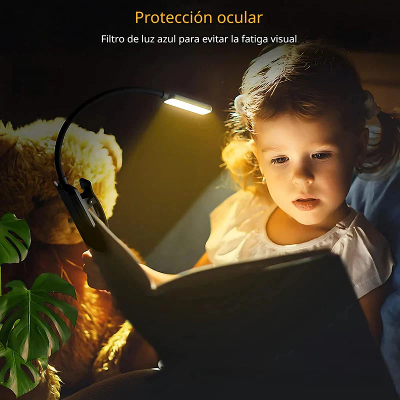 Lámpara De Lectura Con Clip. Luz Nocturna Para Leer Libros. Foco LED Para Estudio Recargable Con Duración De Hasta 10 Horas. TU065 - Image 2