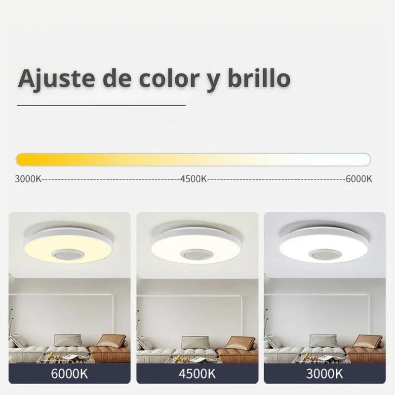 Lámpara De Techo Led Inteligente RGB Con Bocina Wifi Bluetooth Con Control Remoto Y App Tuya 36W 11.8” (30Cm). Cobertura 5-10M². TU585 - Image 4