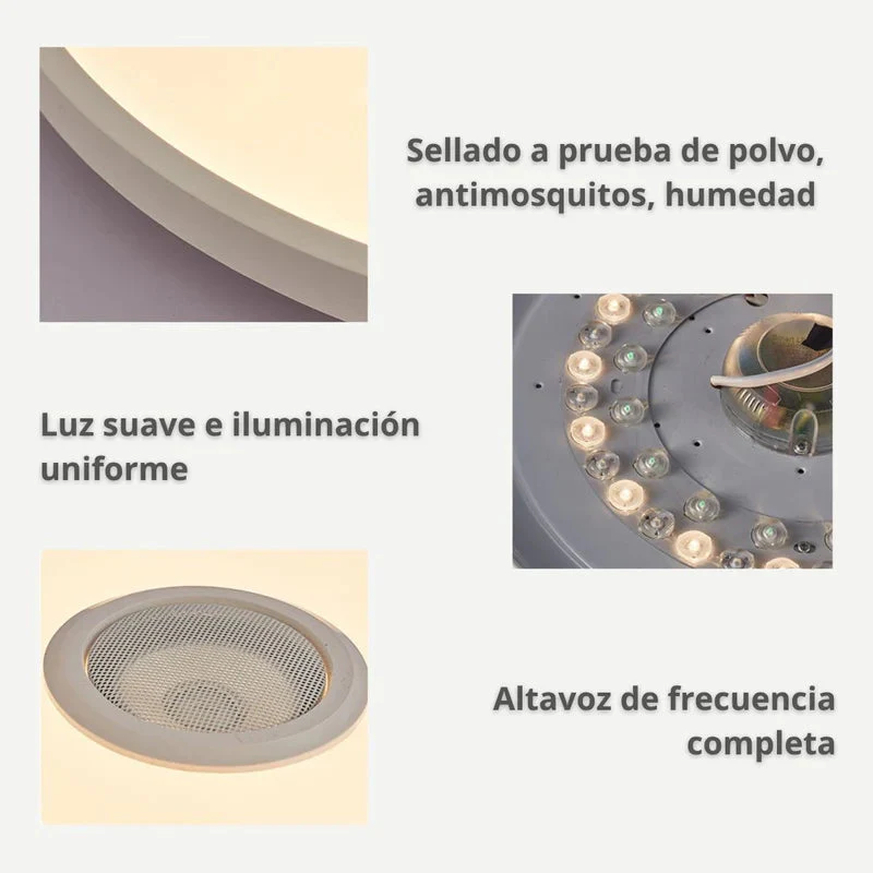 Lámpara De Techo Led Inteligente RGB Con Bocina Wifi Bluetooth Con Control Remoto Y App Tuya 36W 11.8” (30Cm). Cobertura 5-10M². TU585 - Image 5