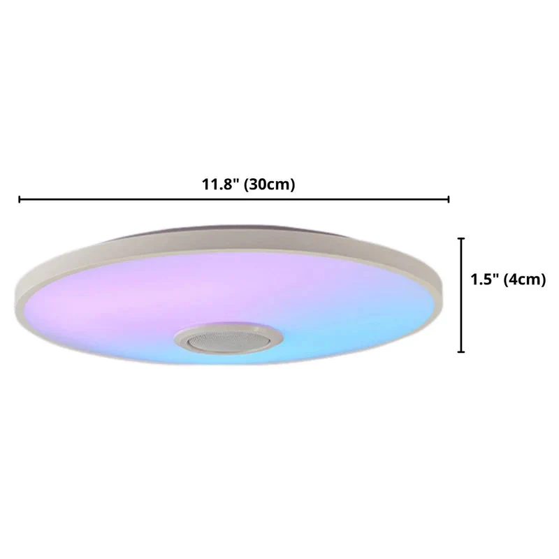 Lámpara De Techo Led Inteligente RGB Con Bocina Wifi Bluetooth Con Control Remoto Y App Tuya 36W 11.8” (30Cm). Cobertura 5-10M². TU585 - Image 6