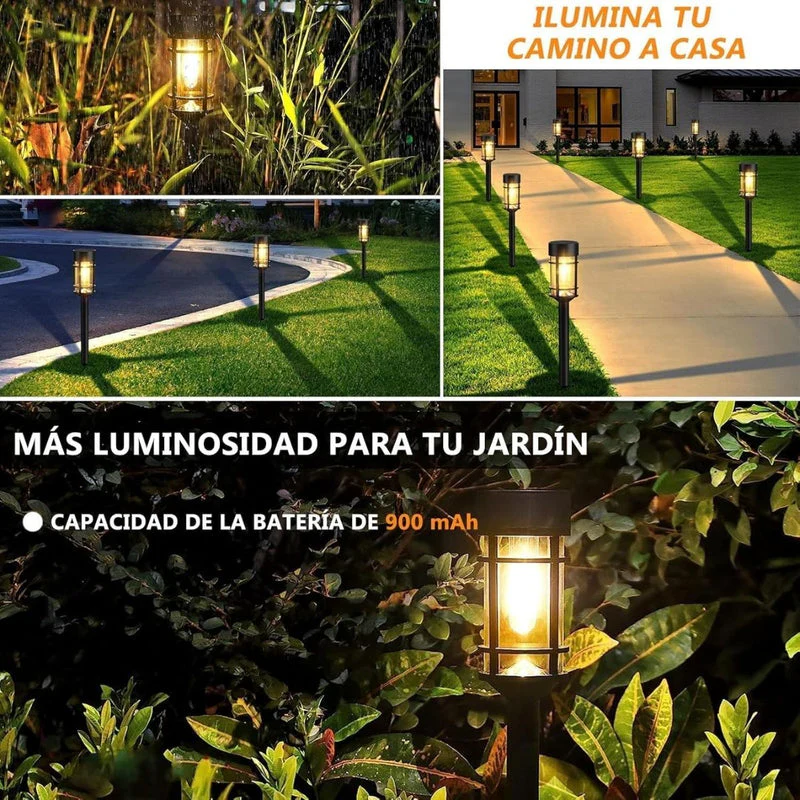Lámpara Estaca Solar LED Para Jardín. Reflector Exterior Con Panel Solar Integrado. 54.6 Cm Alto. Batería Recargable De 900 Mah. TU196 - Image 3