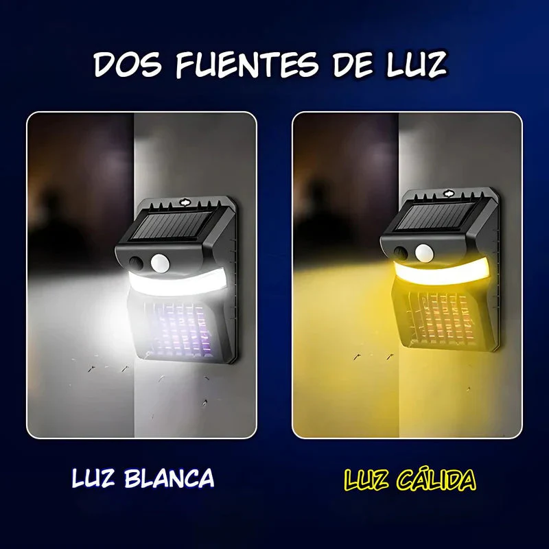 Lámpara Solar Antimosquitos De 26 LED Con Sensor De Movimiento. Luz Blanca Y Cálida. Trampa Mata Insectos Con Panel Solar. TU249 - Image 2