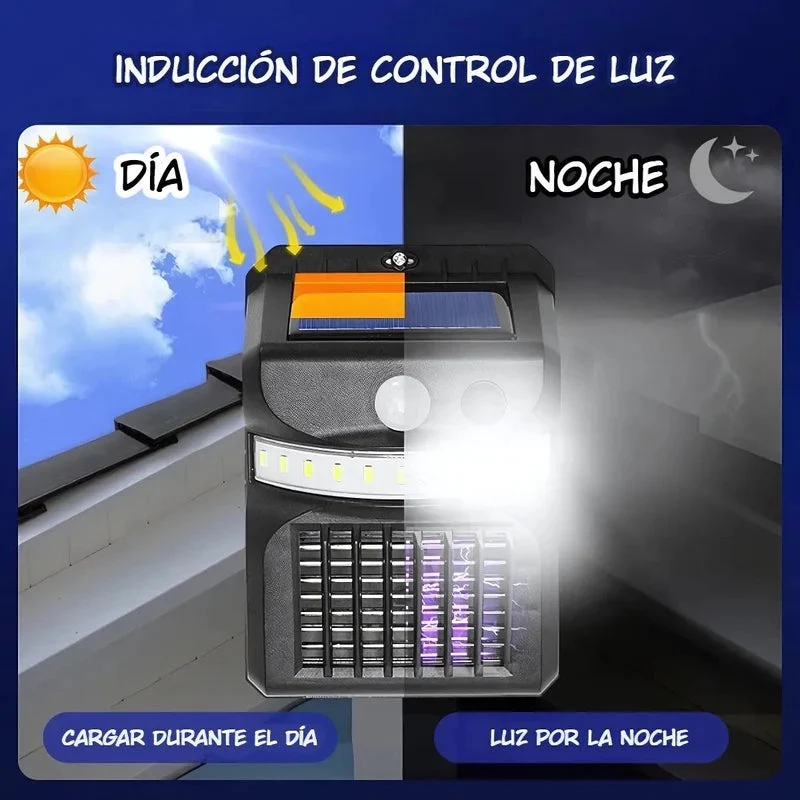 Lámpara Solar Antimosquitos De 26 LED Con Sensor De Movimiento. Luz Blanca Y Cálida. Trampa Mata Insectos Con Panel Solar. TU249 - Image 3