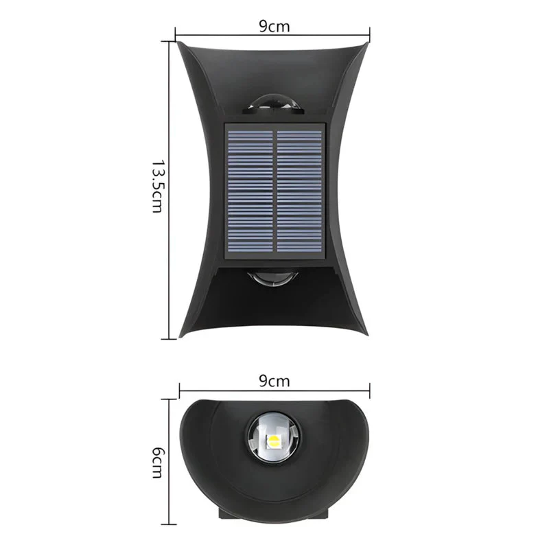 Lámpara Solar De Pared LED. Luz Blanca Y Cálida Decorativa Para Exterior. Foco Con Panel Solar. TU339 - Image 4