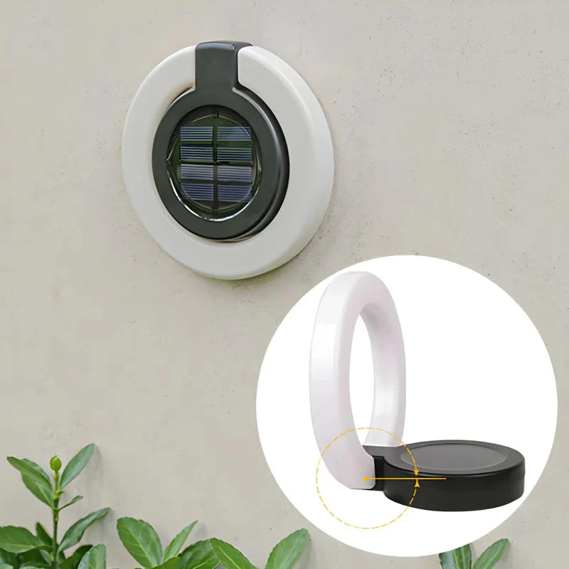 Lampara Solar LED Circular Para Jardín O Exteriores. Luz Cálida. Foco Con Panel Solar Para Piso O Caminos. TU341 - Image 2