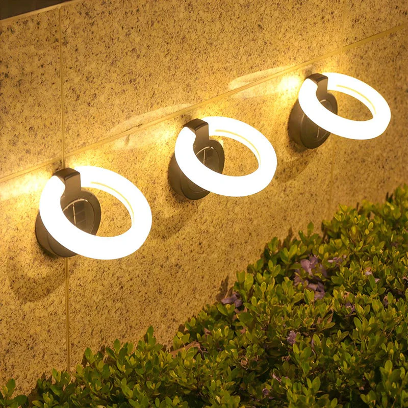 Lampara Solar LED Circular Para Jardín O Exteriores. Luz Cálida. Foco Con Panel Solar Para Piso O Caminos. TU341 - Image 3