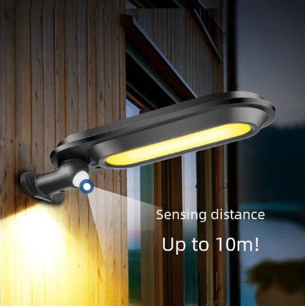 Lampara Solar Para Exteriores. Luz LED Cálida Amarilla. Panel Solar Integrado Con Sensor De Movimiento Hasta 10 Mts De Distancia Color Blanco - Image 5