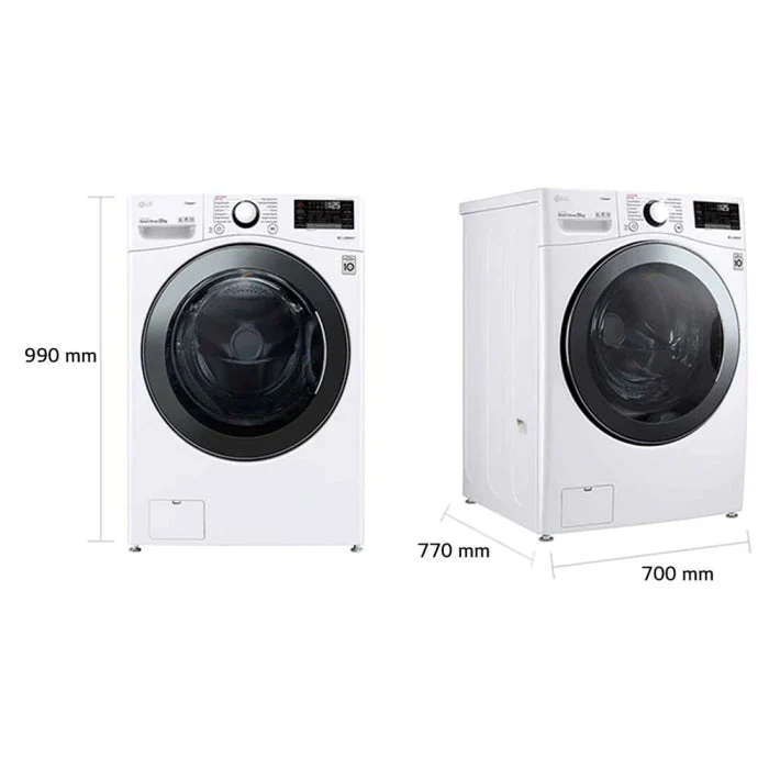 Lavadora Automática Carga Frontal 22kg ThinQ Steam TurboWash LG WM22WV2S6BR - Image 12