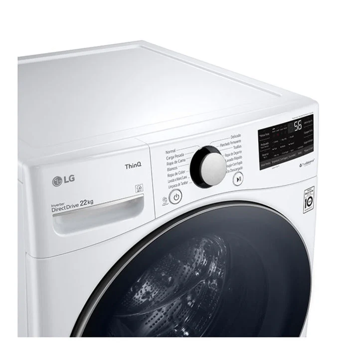 Lavadora Automática Carga Frontal 22kg ThinQ Steam TurboWash LG WM22WV2S6BR - Image 4