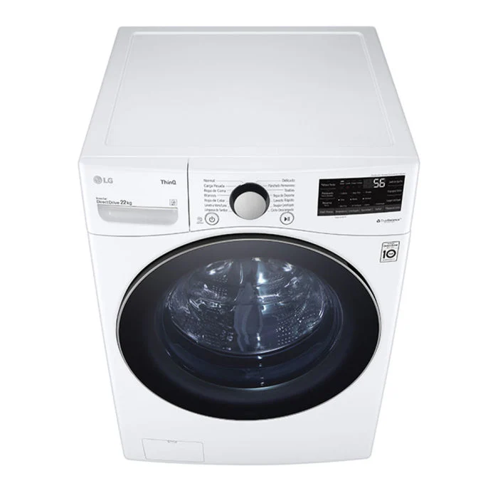 Lavadora Automática Carga Frontal 22kg ThinQ Steam TurboWash LG WM22WV2S6BR - Image 7