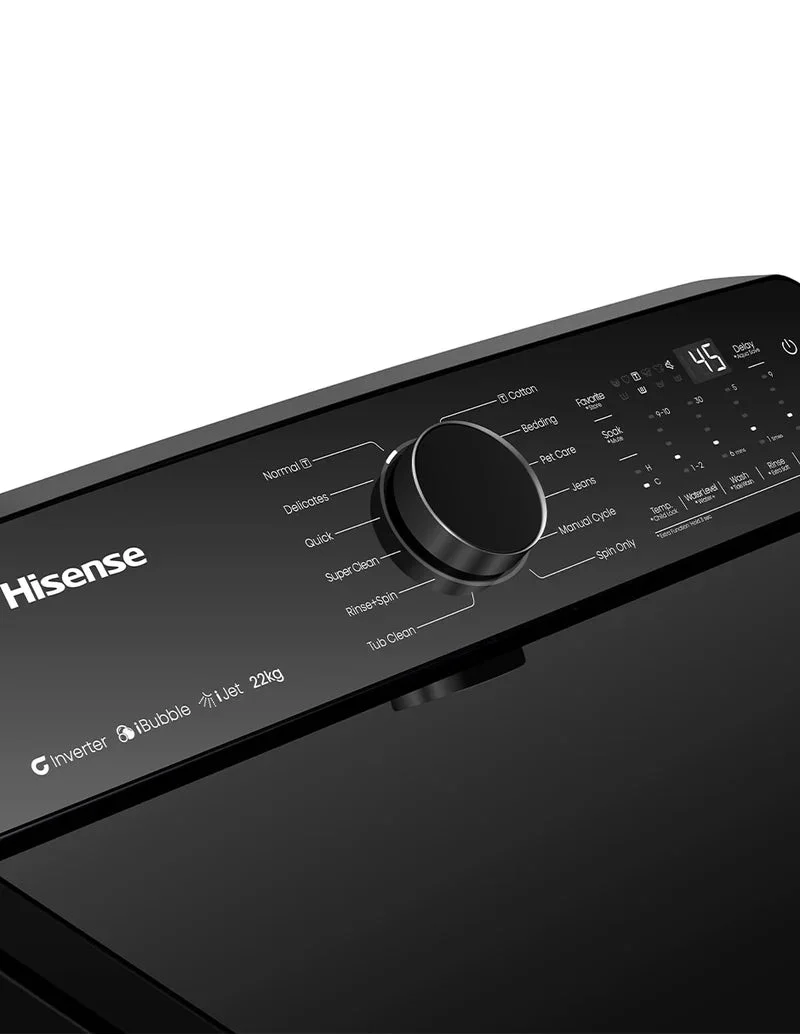 Lavadora Automática Carga Superior 20kg Negro Smart Fuzzy Hisense WT5I2023DB - Image 7