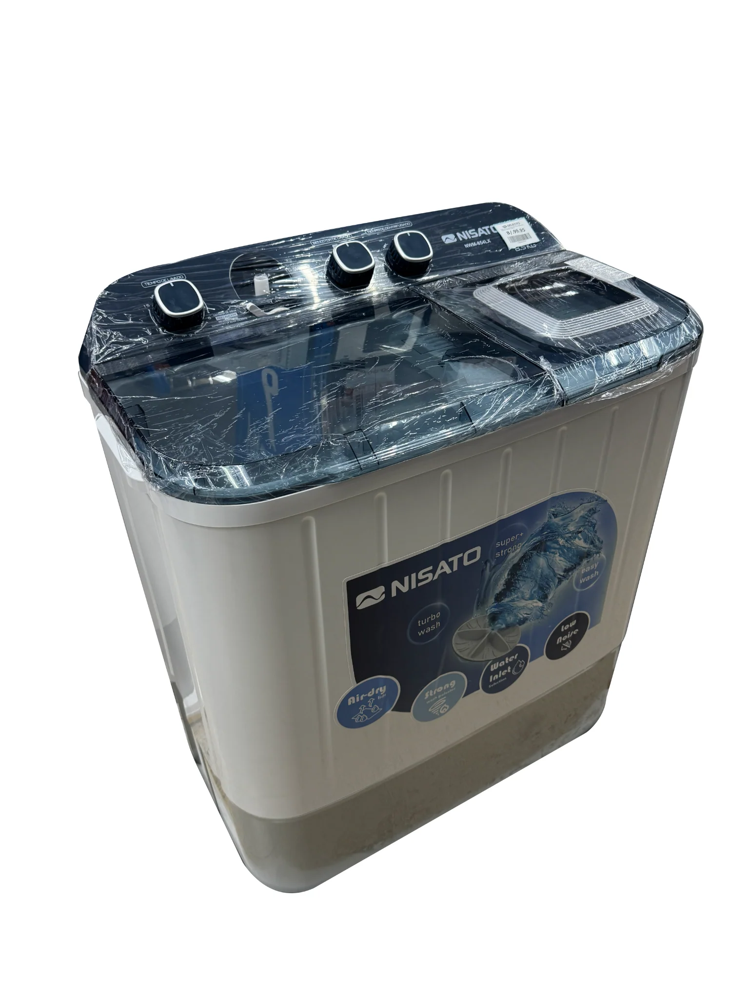 Lavadora Semi Automática de 8.5kg sin Bomba Nisato NWM-854LX - Image 2