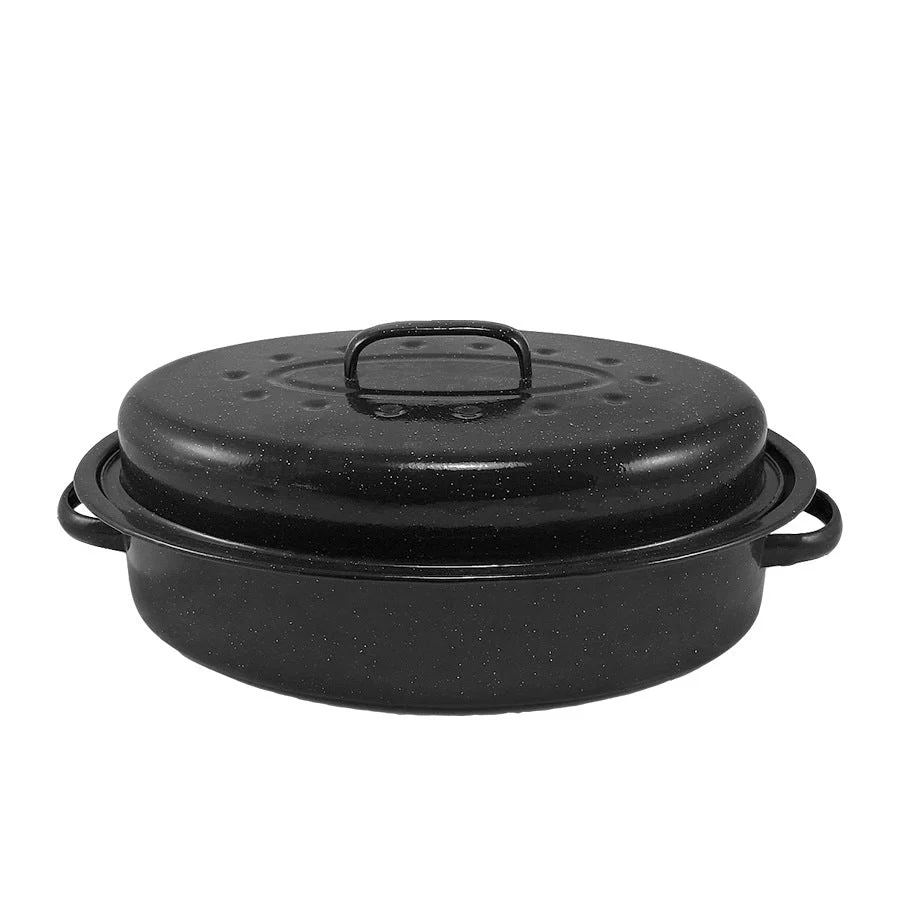 Cacerola con Tapa Esmaltado 3.6L 14.6"x5" LHC-9864