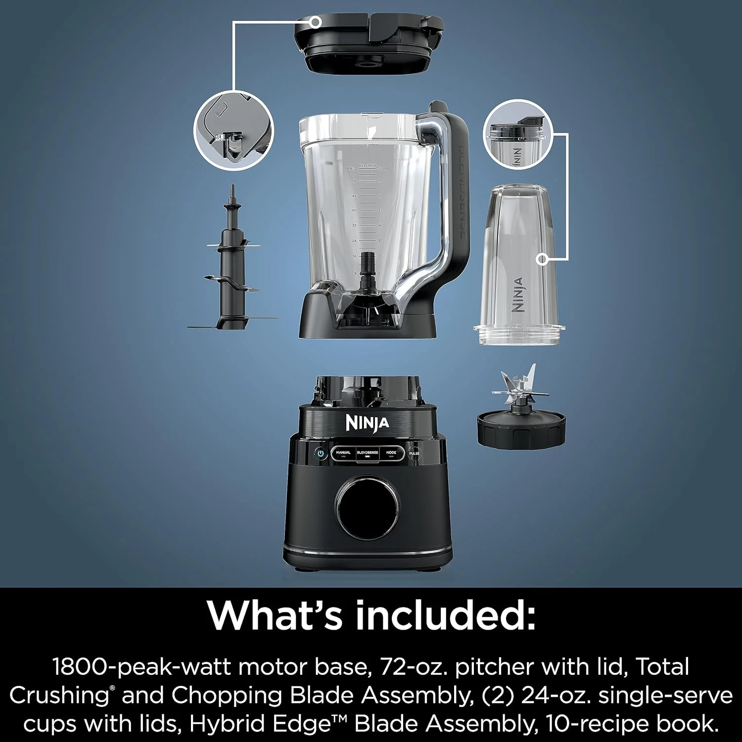 Licuadora Detect Duo Power Blender BlendSense 72oz 1800W TB301 Ninja - Image 13