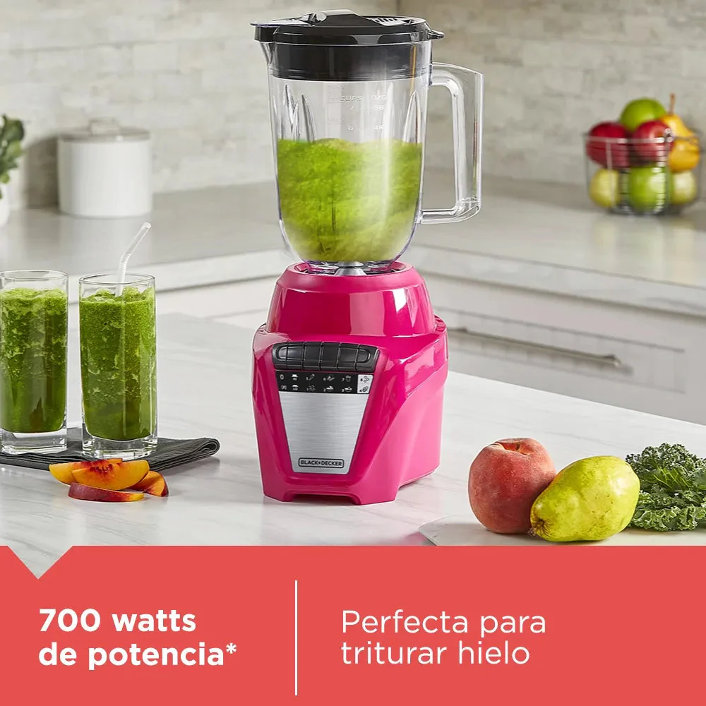 Licuadora Jarra Plástica 1.65LT 700W 8 Velocidades Magenta Black and Decker BL0877-1PDLA - Image 8