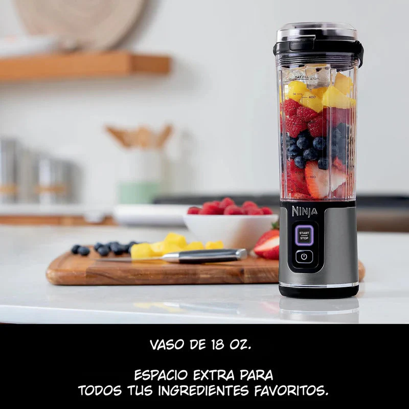 Licuadora Personal Ninja Blast Black BC151. Minibatidora Portátil, Recargable, Smoothies, Batidos De Proteínas, Pica Hielo Y Frutas Congeladas. NJS-09-BC151LAABK - Image 2