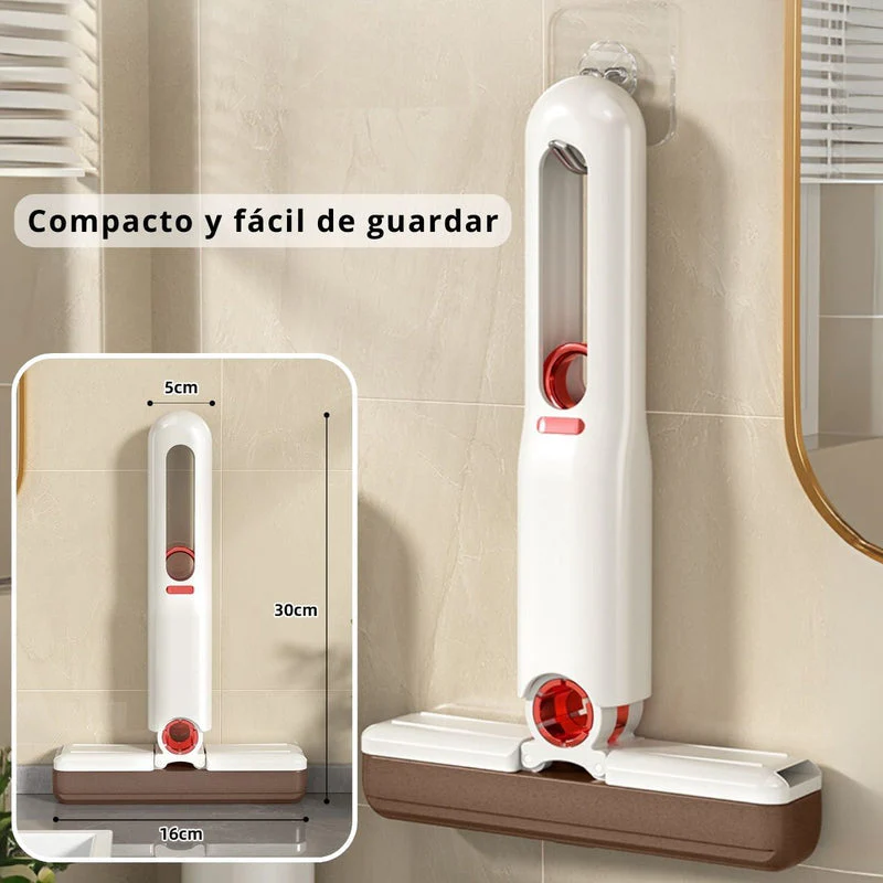 Limpia Ventanas Escurridor Trapeador Retráctil Mini Con Autoescurrido. Mini Mop Plegable 180°. Mini Mopa Para Limpieza En Seco Y Húmedo. TU188 - Image 2