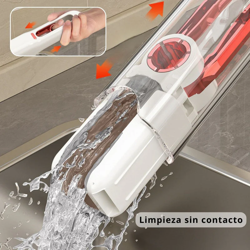 Limpia Ventanas Escurridor Trapeador Retráctil Mini Con Autoescurrido. Mini Mop Plegable 180°. Mini Mopa Para Limpieza En Seco Y Húmedo. TU188 - Image 4