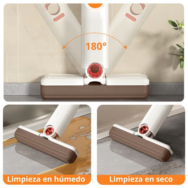 Limpia Ventanas Escurridor Trapeador Retráctil Mini Con Autoescurrido. Mini Mop Plegable 180°. Mini Mopa Para Limpieza En Seco Y Húmedo. TU188 - Image 5