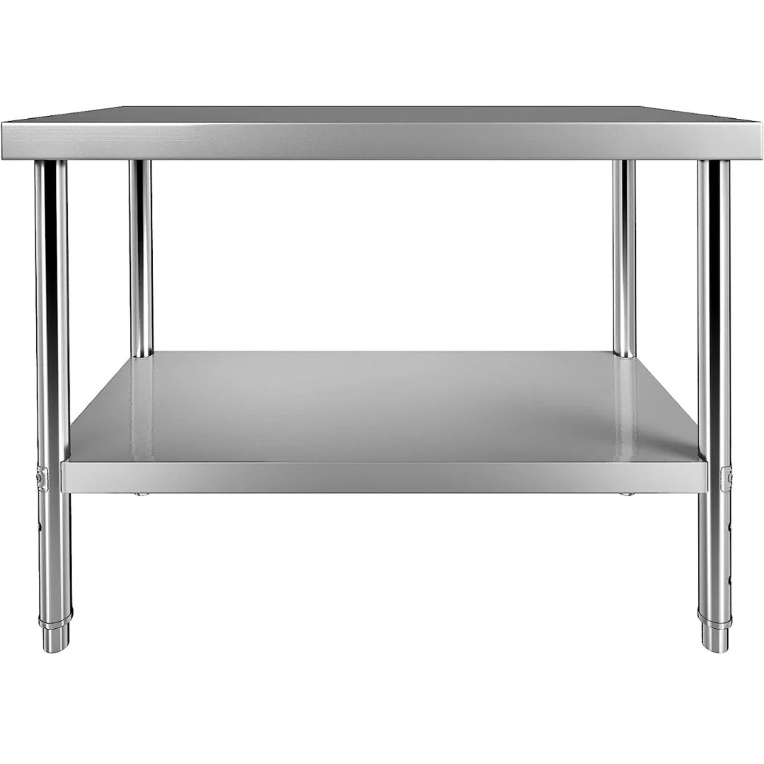 Mesa de Trabajo de Acero Inoxidable de 2 Niveles 80*50*120cm L-120 - Image 2