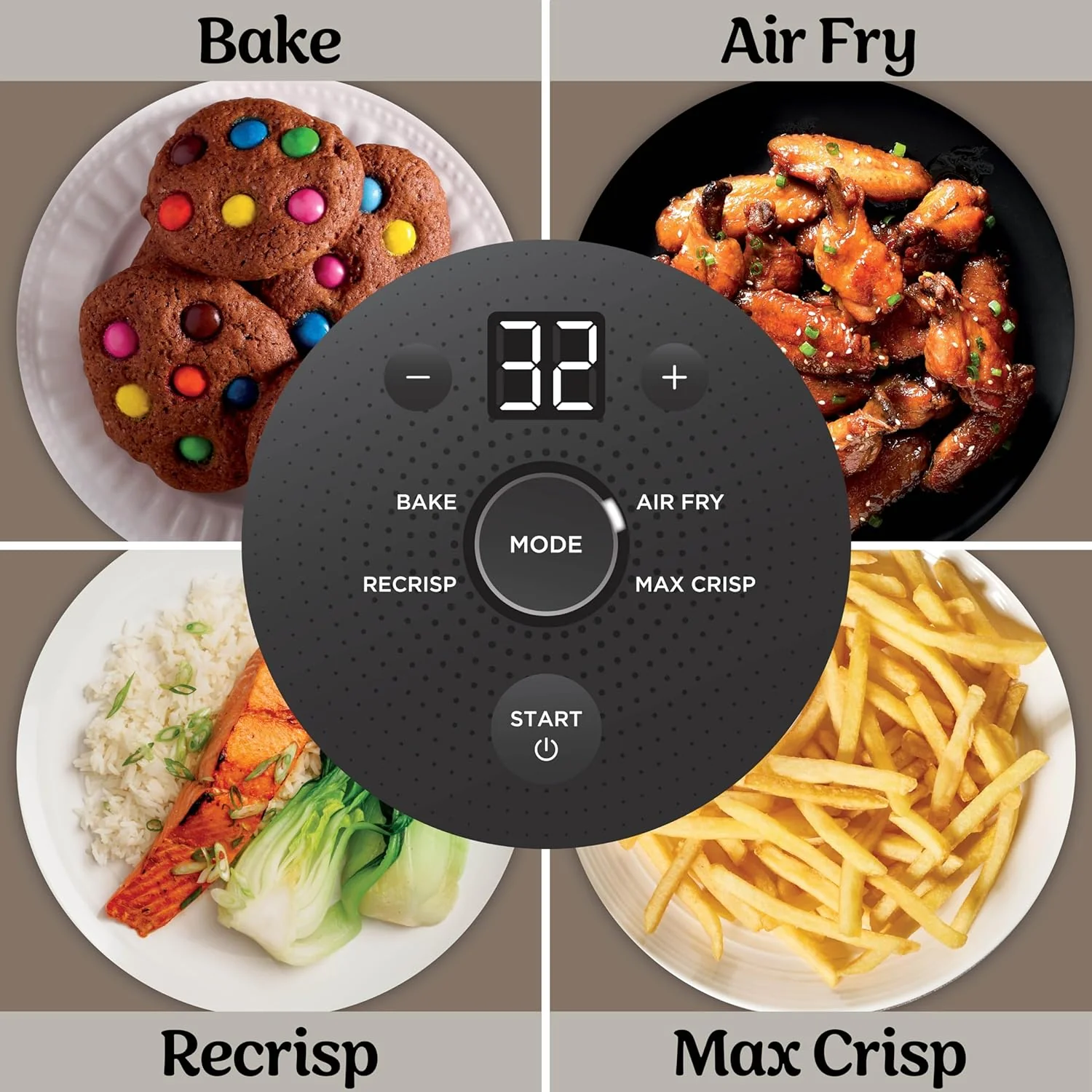 Freidora de Aire Crispi Pro 4 en 1 Portátil Ninja Stone FN101ST - Image 12