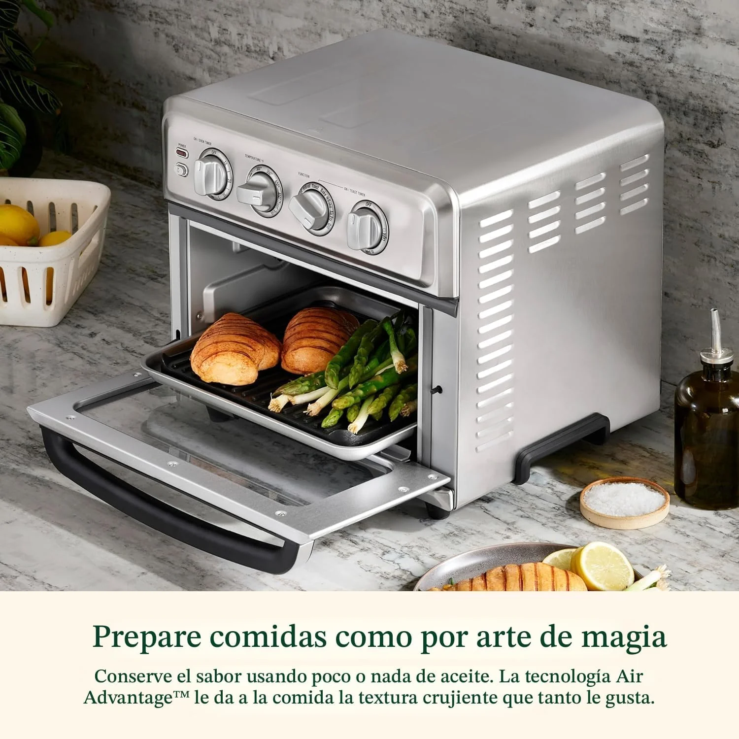 Horno Tostador con Freidora de Aire 8 en 1 1800W 70L Cuisinart TOA-70NAS - Image 4