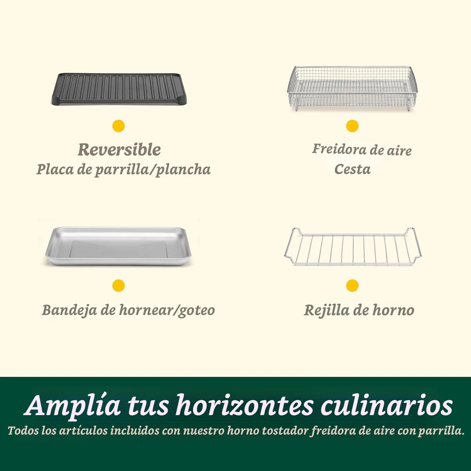 Horno Tostador con Freidora de Aire 8 en 1 1800W 70L Cuisinart TOA-70NAS - Image 7