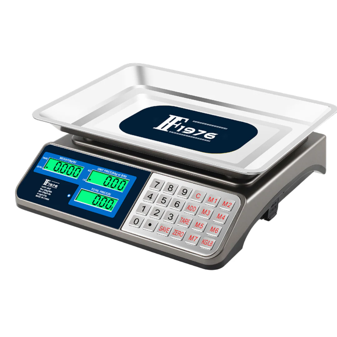 Balanza Digital de 40kg con Calculadora de Precios Recargable F1976 14191-494F Báscula. Pesa.