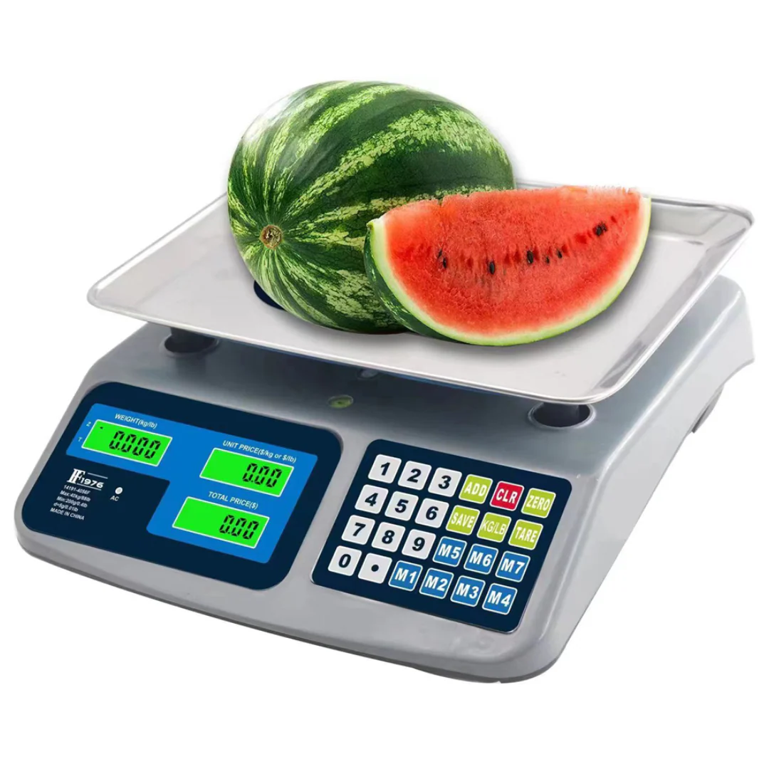 Balanza Recargable de 40kg con Calculadora de Precios F1976 14191-4056F Báscula. Pesa.
