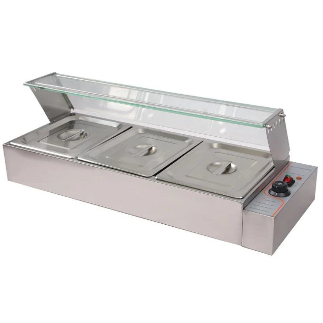 Baño María de Mesa Eléctrico de 3 Bandejas 940*350*360mm HBM-23