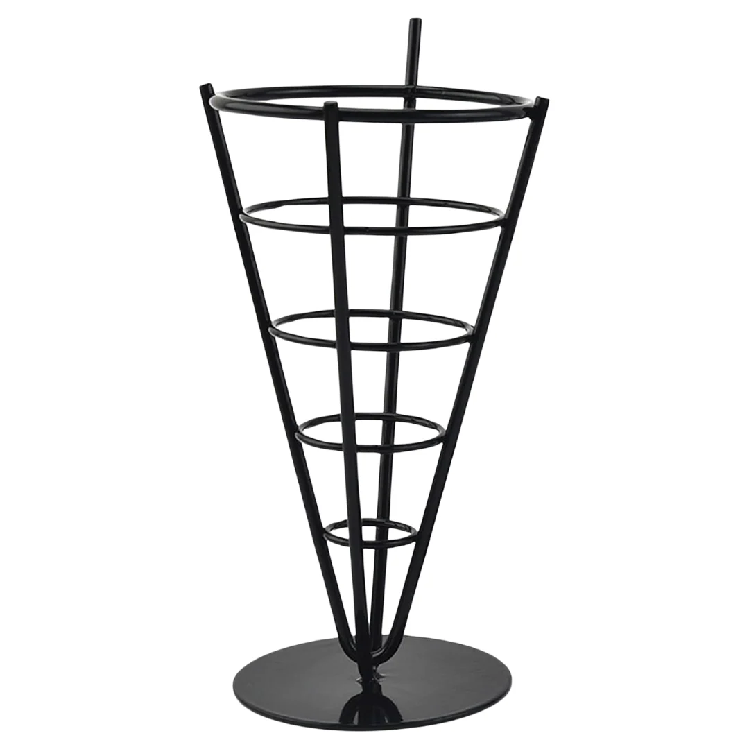 Canasta Tipo Cono para Papas Fritas en Acero Inoxidable 201 Negro 500901