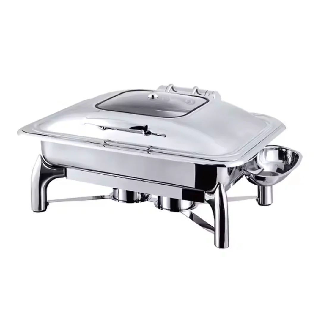 Chafing Dish Hotelero Rectangular de Acero Inoxidable 9 Litros 430801 Buffet.